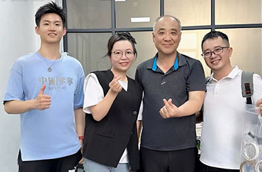 Lim Wei Jie visiting HLK factory